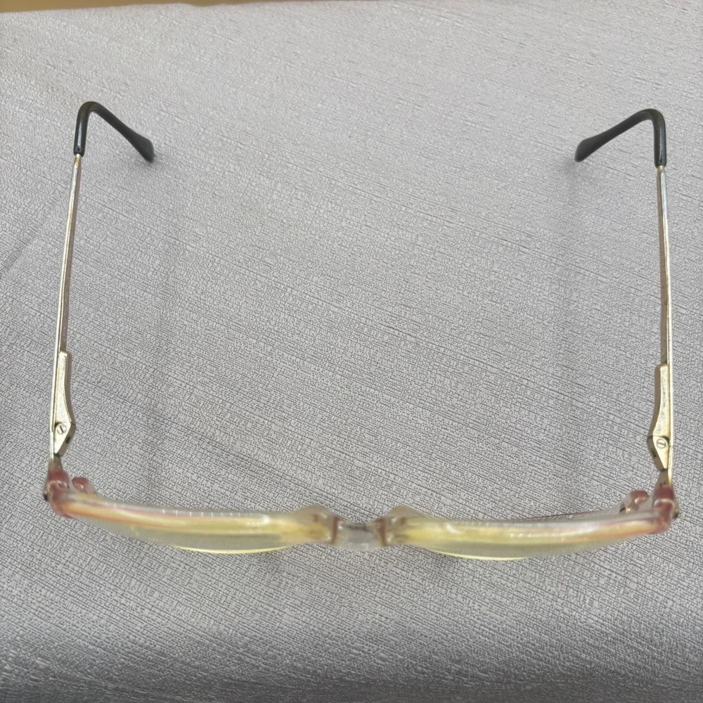 Luxottica Colleen Eyeglasses Women OS Pink Clear Gradient Vintage Librarian-core